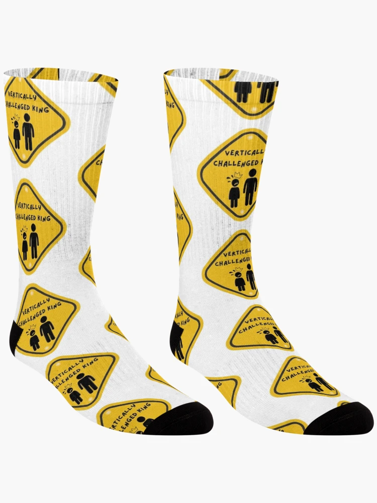 Thumbnail 3 of 5, Socks, Warning: Vertically Challenged King designed and sold by PlumTreeDesign.