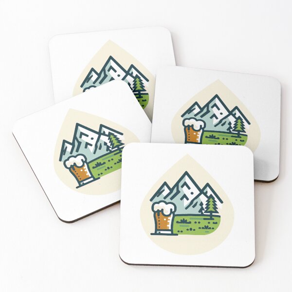 Item preview, mountain peaks beer Alps designed and sold by Slowerblue.