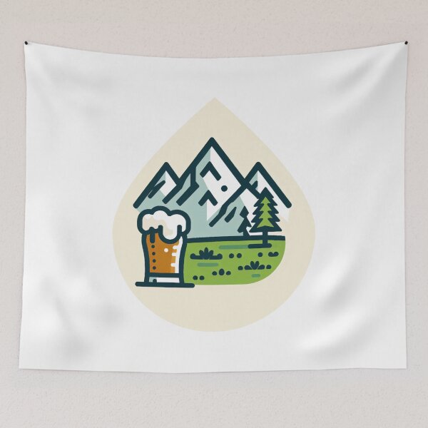 Item preview, mountain peaks beer Alps designed and sold by Slowerblue.