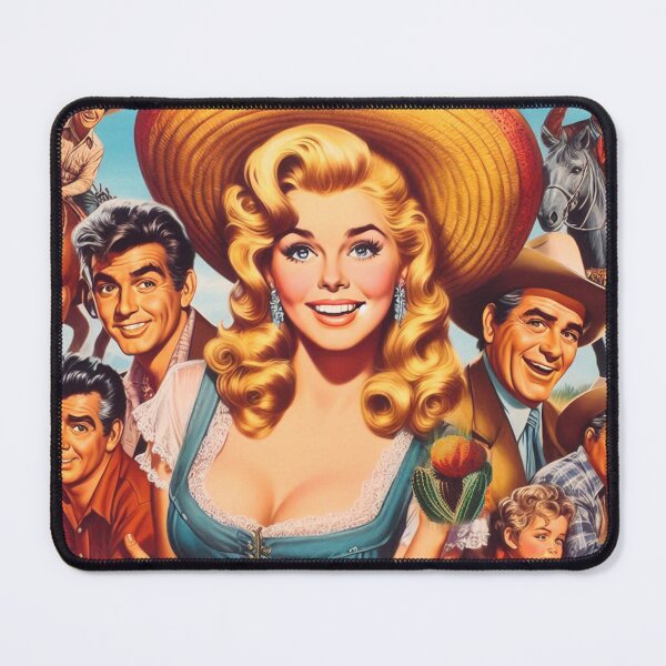 Vista previa del artículo con la obra «Chica rubia caliente de granja», diseñado y vendido por PulpVintage.
