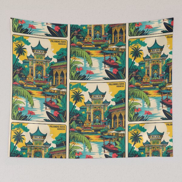 Item preview, Palangka Raya Indonesia Vintage Travel Tourism designed and sold by TravelersGems.