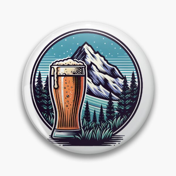 Item preview, mountain peaks beer Alps designed and sold by Slowerblue.