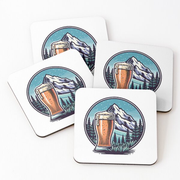 Item preview, mountain peaks beer Alps designed and sold by Slowerblue.