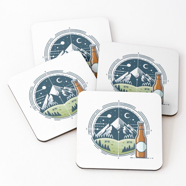 Item preview, mountain peaks beer Alps designed and sold by Slowerblue.