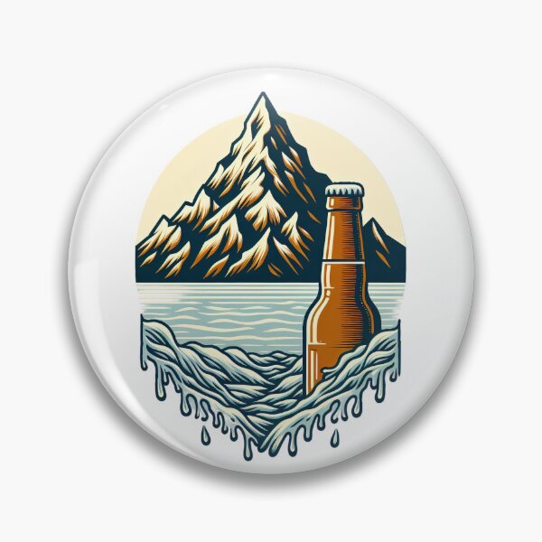 Item preview, mountain peaks beer Alps designed and sold by Slowerblue.