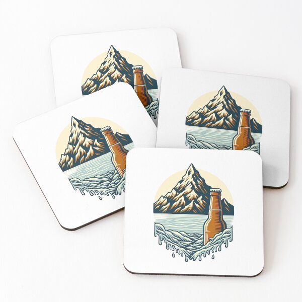 Item preview, mountain peaks beer Alps designed and sold by Slowerblue.