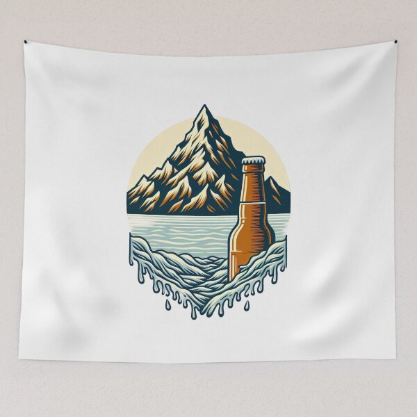 Item preview, mountain peaks beer Alps designed and sold by Slowerblue.