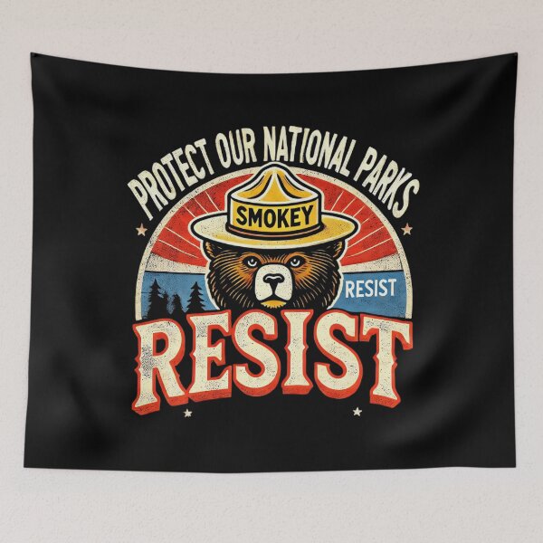 Item preview, Retro Protect Our National Parks Smokey Resist designed and sold by GrulkeNedrow.