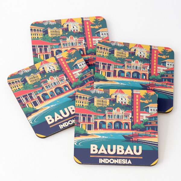 Item preview, Baubau Alam Indonesia Vintage Travel Tourism designed and sold by TravelersGems.