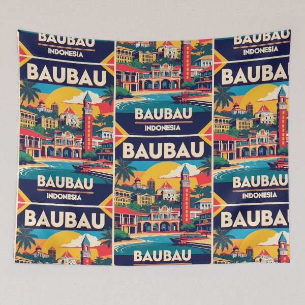 Item preview, Baubau Alam Indonesia Vintage Travel Tourism designed and sold by TravelersGems.
