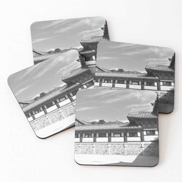 Item preview, Black and White Bulguksa Interior | South Korean Temples designed and sold by YemmyZImages.