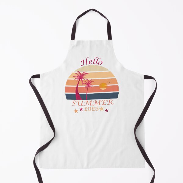 Item preview, Hello Summer 2025.Retro Sunset Beach Aesthetic Palm Trees designed and sold by Berkako.