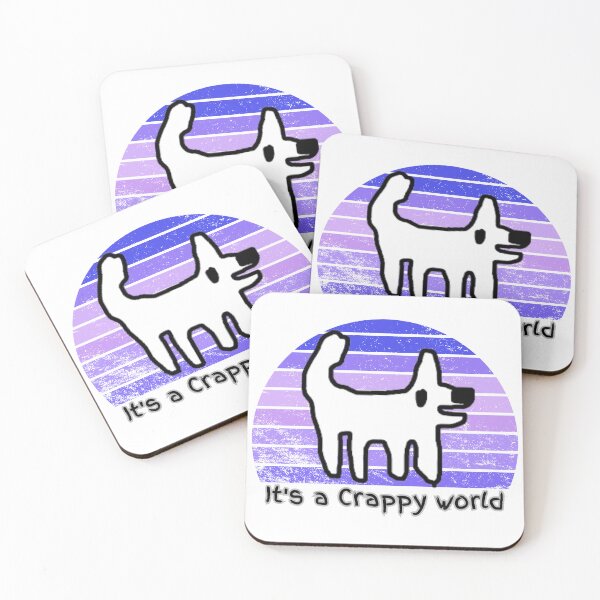 Item preview, It's a crappy world - Happy dog / crappy dog designed and sold by TheRubberOnion.
