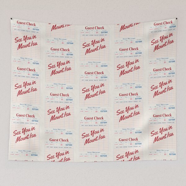 Item preview, See You in Mount Isa - Vintage Diner Guest Check Travel Print designed and sold by RM-Journey.