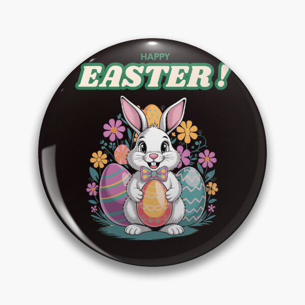 Item preview, Happy Easter! With Easter bunny and Easter egg designed and sold by Agu210.