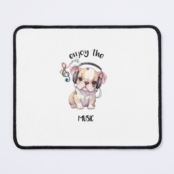 Item preview, Bulldog with Headphone designed and sold by Rosaliartbook.