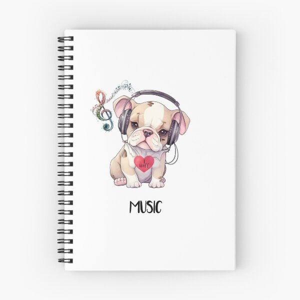 Item preview, Bulldog with Headphone designed and sold by Rosaliartbook.
