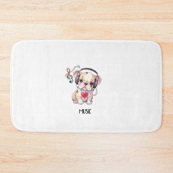 Item preview, Bulldog with Headphone designed and sold by Rosaliartbook.