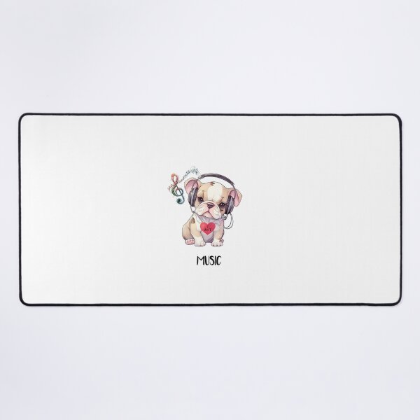 Item preview, Bulldog with Headphone designed and sold by Rosaliartbook.