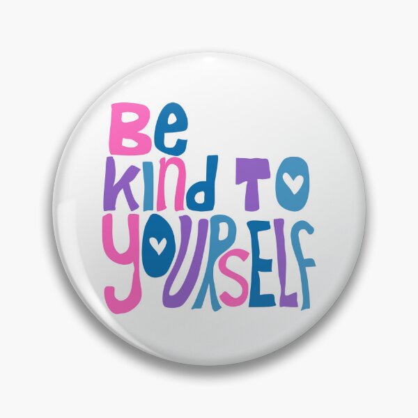 Item preview, be kind to yourself hand lettering pink blue purple designed and sold by wordznart.