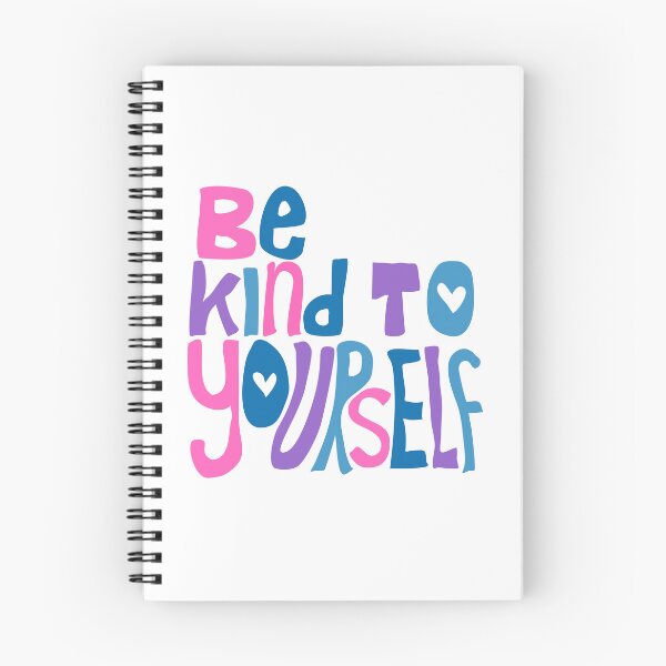 Item preview, be kind to yourself hand lettering pink blue purple designed and sold by wordznart.