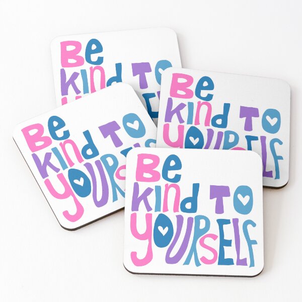 Item preview, be kind to yourself hand lettering pink blue purple designed and sold by wordznart.