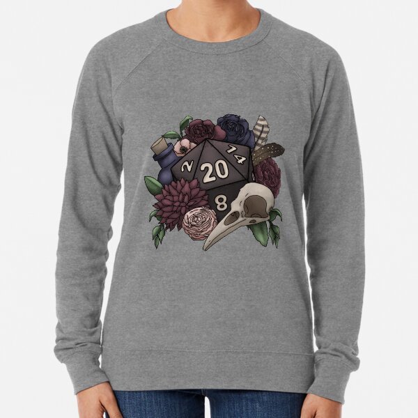 Necromancer D20 Tabletop RPG Gaming Dice Lightweight Sweatshirt