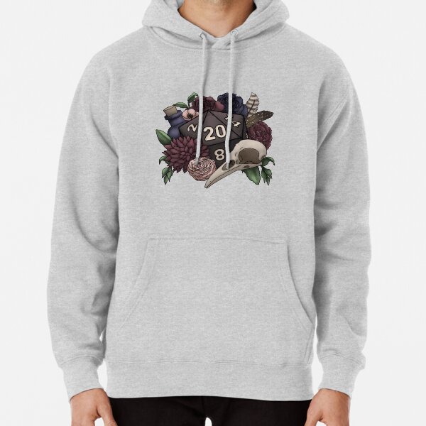 Necromancer D20 Tabletop RPG Gaming Dice Pullover Hoodie