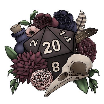 Artwork thumbnail, Necromancer D20 Tabletop RPG Gaming Dice by SweetDelilahs