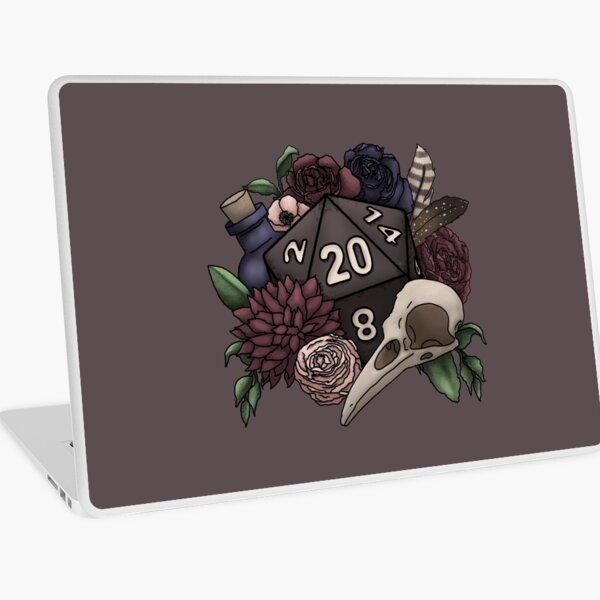 Necromancer D20 Tabletop RPG Gaming Dice Laptop Skin