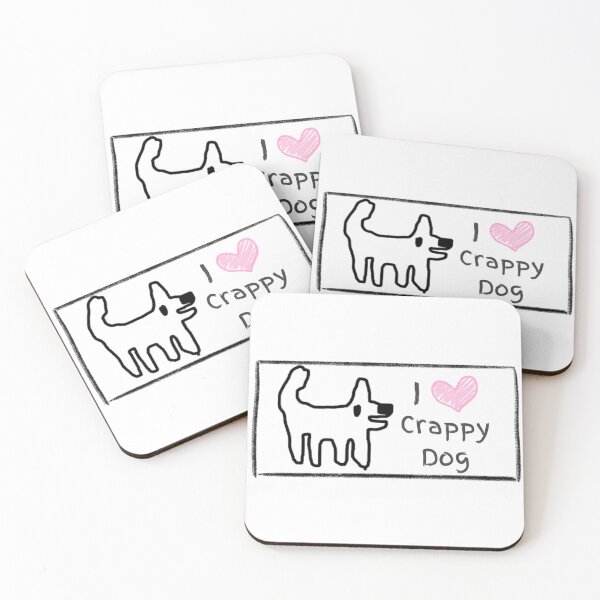 Item preview, I love crappy dog - happy dog, love and hugs designed and sold by TheRubberOnion.
