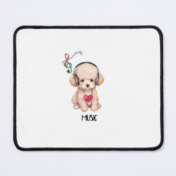 Item preview, Poodle with Headphone designed and sold by Rosaliartbook.