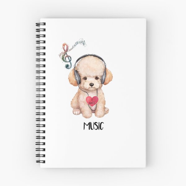 Item preview, Poodle with Headphone designed and sold by Rosaliartbook.