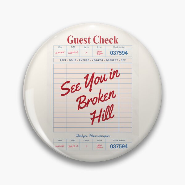 Item preview, See You in Broken Hill - Vintage Diner Guest Check Travel Print designed and sold by RM-Journey.