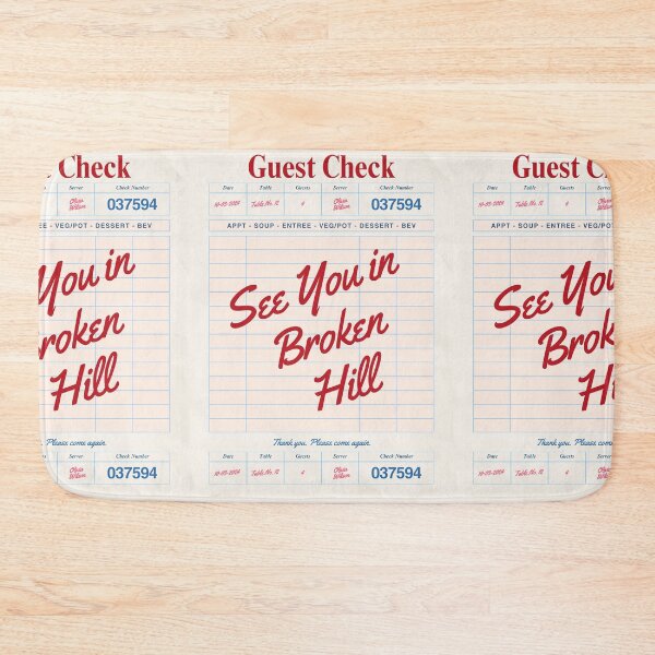 Item preview, See You in Broken Hill - Vintage Diner Guest Check Travel Print designed and sold by RM-Journey.