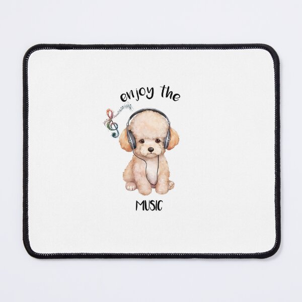 Item preview, Poodle with Headphone designed and sold by Rosaliartbook.