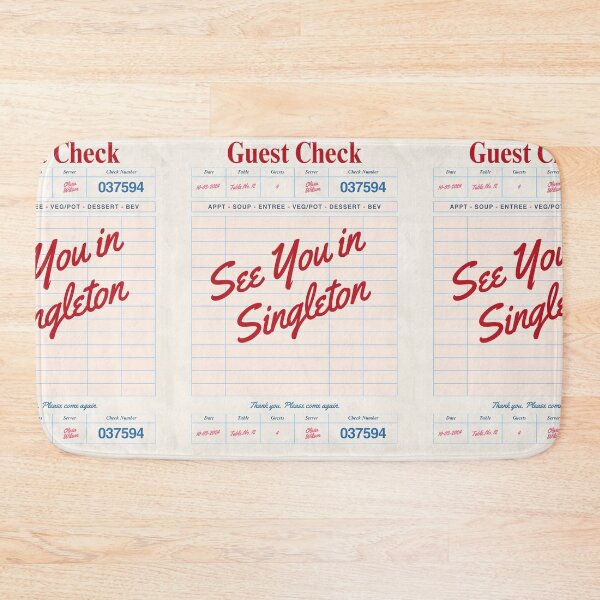 Item preview, See You in Singleton - Vintage Diner Guest Check Travel Print designed and sold by RM-Journey.
