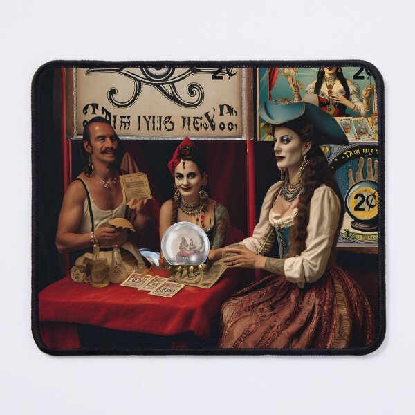 Item preview, a psychic from the 1920's gives a reading with her crystal ball for 2 cents tarot card reading included designed and sold by The Far Far North.