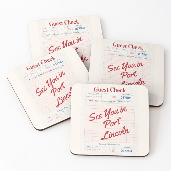 Item preview, See You in Port Lincoln - Vintage Diner Guest Check Travel Print designed and sold by RM-Journey.