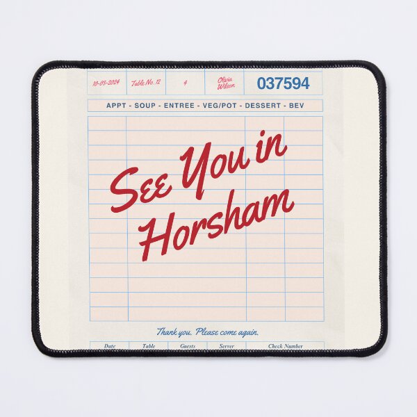Item preview, See You in Horsham - Vintage Diner Guest Check Travel Print designed and sold by RM-Journey.