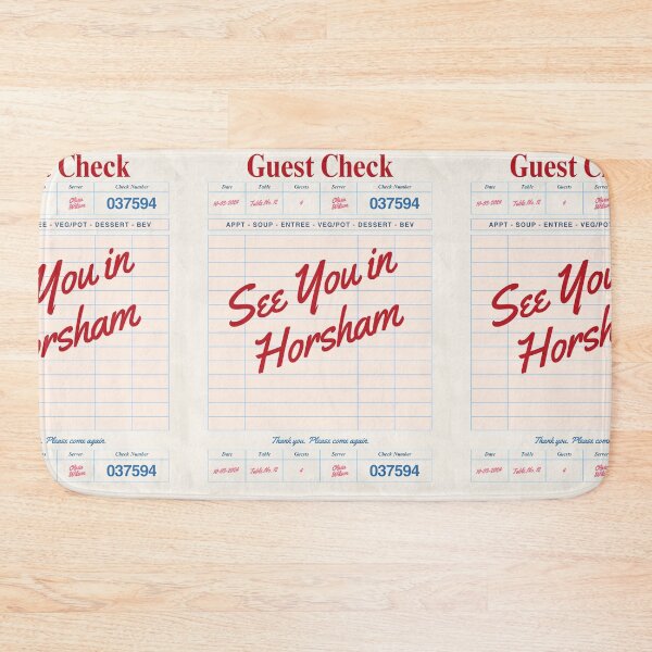 Item preview, See You in Horsham - Vintage Diner Guest Check Travel Print designed and sold by RM-Journey.