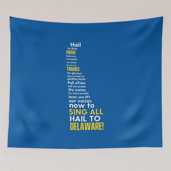 Item preview, UD Alma Mater Blue Background designed and sold by Calathea Collective.