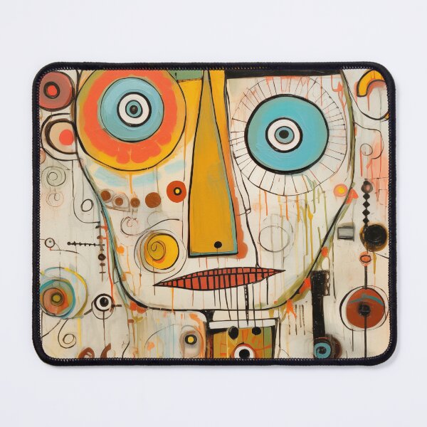 Item preview, Pastel Art Brut Primitive Portrait Outsider Art designed and sold by sheprint.
