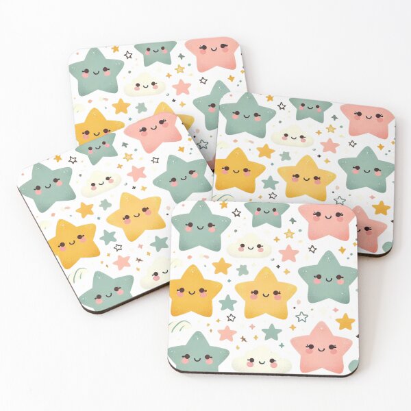 Item preview, Kawaii Stars & Clouds - Cute Pastel Pattern designed and sold by EllsLittleStore.