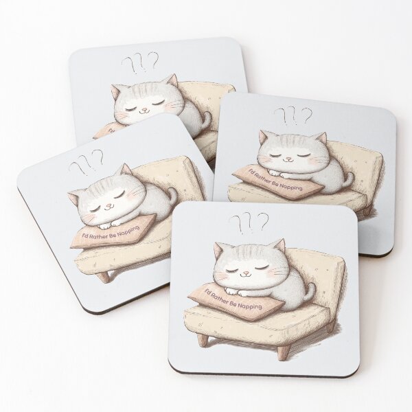 Item preview, Lazy Cat Snooze - Cute Kawaii Sticker, Funny T-Shirt with Inscription I Prefer to Sleep for Gen Z. designed and sold by Zentuary.