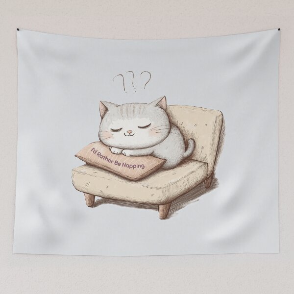Item preview, Lazy Cat Snooze - Cute Kawaii Sticker, Funny T-Shirt with Inscription I Prefer to Sleep for Gen Z. designed and sold by Zentuary.