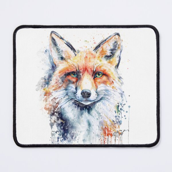 Item preview, Vibrant Fox Watercolor – Rustic Animal Portrait designed and sold by caracatita75.