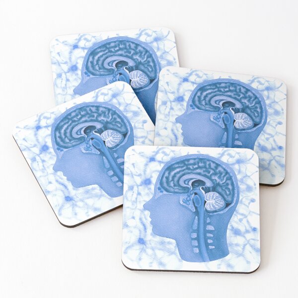 Item preview, Hand painted watercolor brain and nervous system designed and sold by Ekaterina Glazkova.