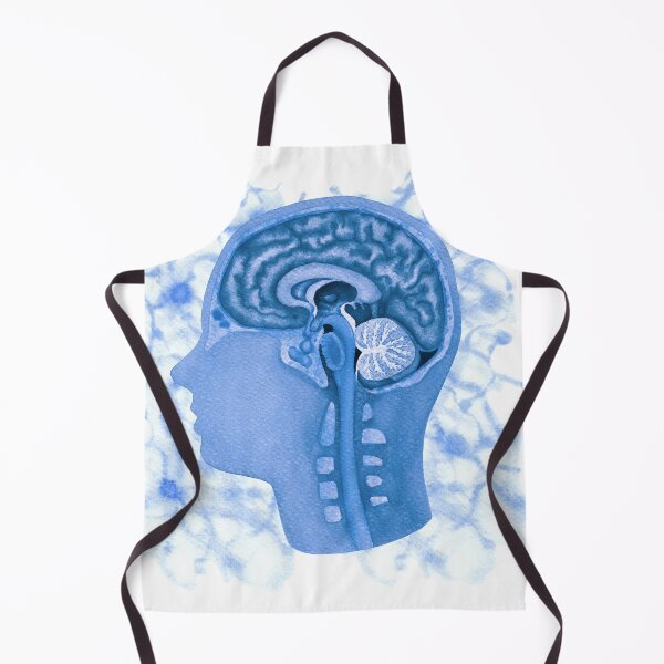 Item preview, Hand painted watercolor brain and nervous system designed and sold by Ekaterina Glazkova.