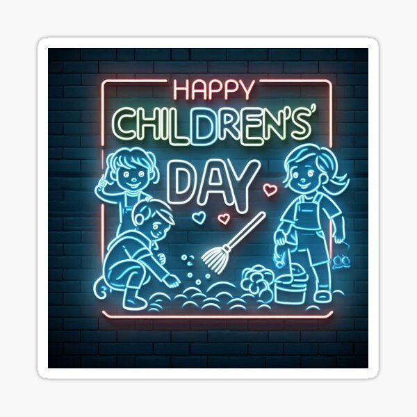 representation for children's day Sticker